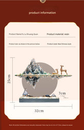 New Chinese-style Suspended Rockery Ornament Office Desktop Decoration Living Room Art High-end Niche Housewarming Gift